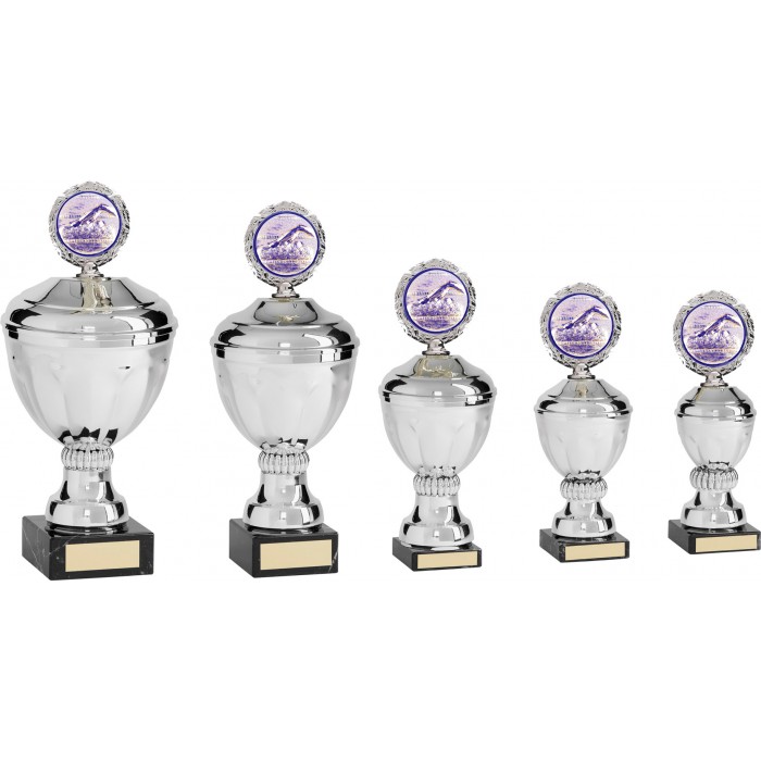 METAL SWIMMING TROPHY  CUP - AVAILABLE IN 5 SIZES